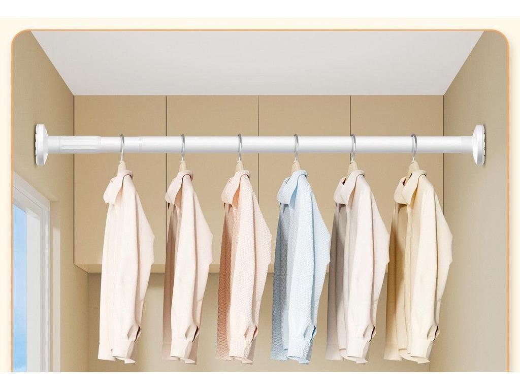 Adjustable No-Punch Telescopic Shower Curtain Rod
