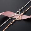 Tancise Fashion 925 Silver Chain Bracelet for Women Heart-shape Creative Zircon Gemstone Link Bracelets Wedding Birthday Gift