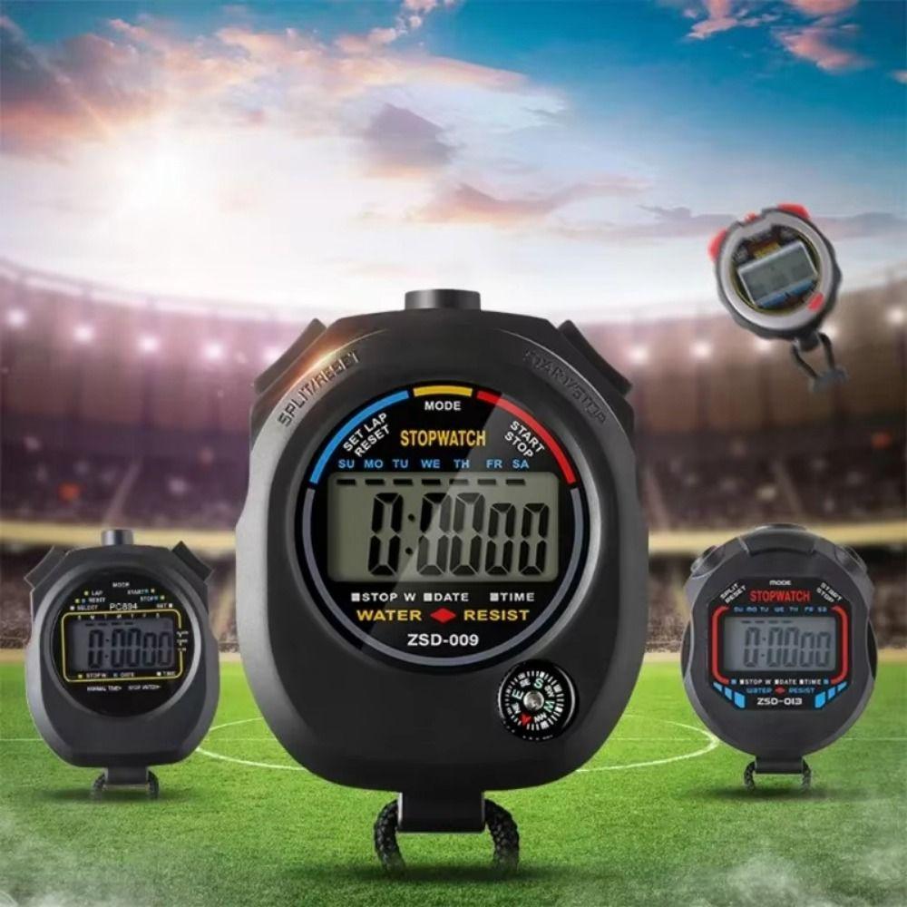 Large Display Sport Stopwatch LCD Chronograph Timer Electronic Digital Stopwatch  Track Field