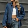 Damenmode Lässig Einfarbig Jeansjacke Kurzes Oberteil