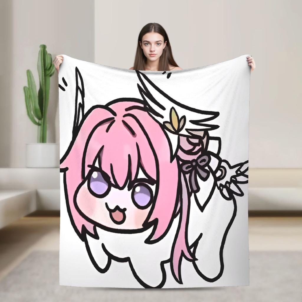 Cute Fanart N-Nikke DORO Flannel Blanket Winter  Soft Warm Throw Blanket for Girls Boys Living Room Graphic Bedspread Bed Cover