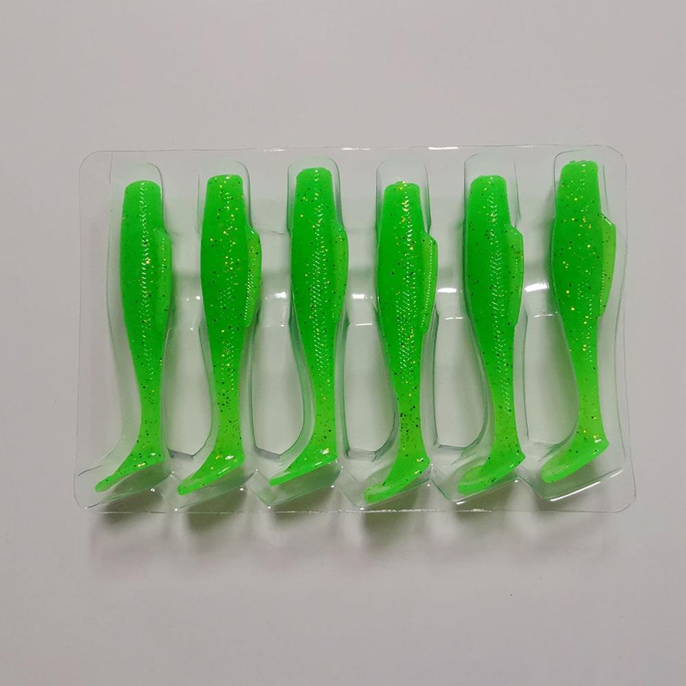 Stabiler Lauf Weichplastik Angelköder 6 Stück Schaufelschwanz Swimbait 6 7cm Länge