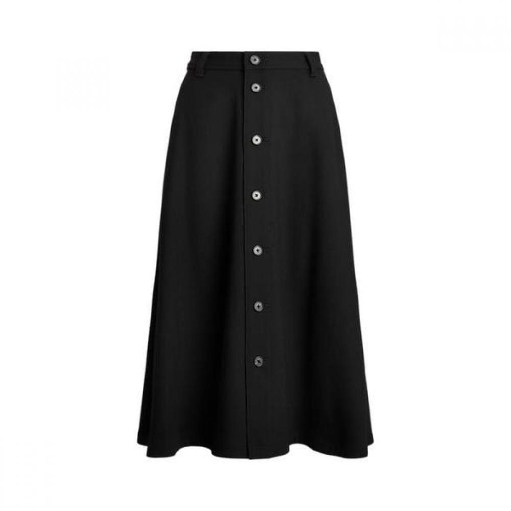 Polo Ralph Lauren Women S Wool Crepe Button Skirt wmpoSktndc20093001