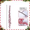 Indoor Christmas Trim with Red Frosted Fruit Clusters, Flexible Branch Accent for Shelf Scenes, Window Frame Styling and Hall Displays