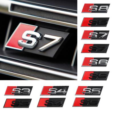 3D S3 S4 S5 S6 S7 S8 Emblem Auto Frontgrill Abzeichen Auto Zubehör für Audi A1 A2 B7 B8 C5 C6 C7 Q5 Q7 A3 A4 A5 A6 A7 A8 8P B6