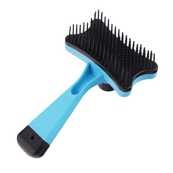 Self-cleaning Dog Grooming Brush, Pet Detangling Brush with Anti-Slip Handle, Pet Shedding Comb for Long Short Haired Cats Dogs Loose Fur Removal