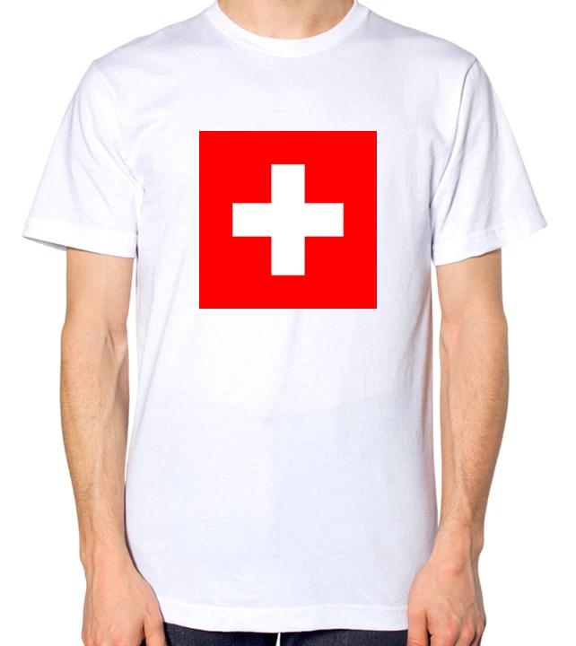 Switzerland Flag T-Shirt Men Ladies Unisex Top XS