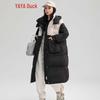 Women's Color-block Slim-fit Long Down Jacket YE4B618722X