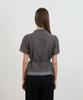 DEHEVE Drape Strap Blouse [Charcoal]