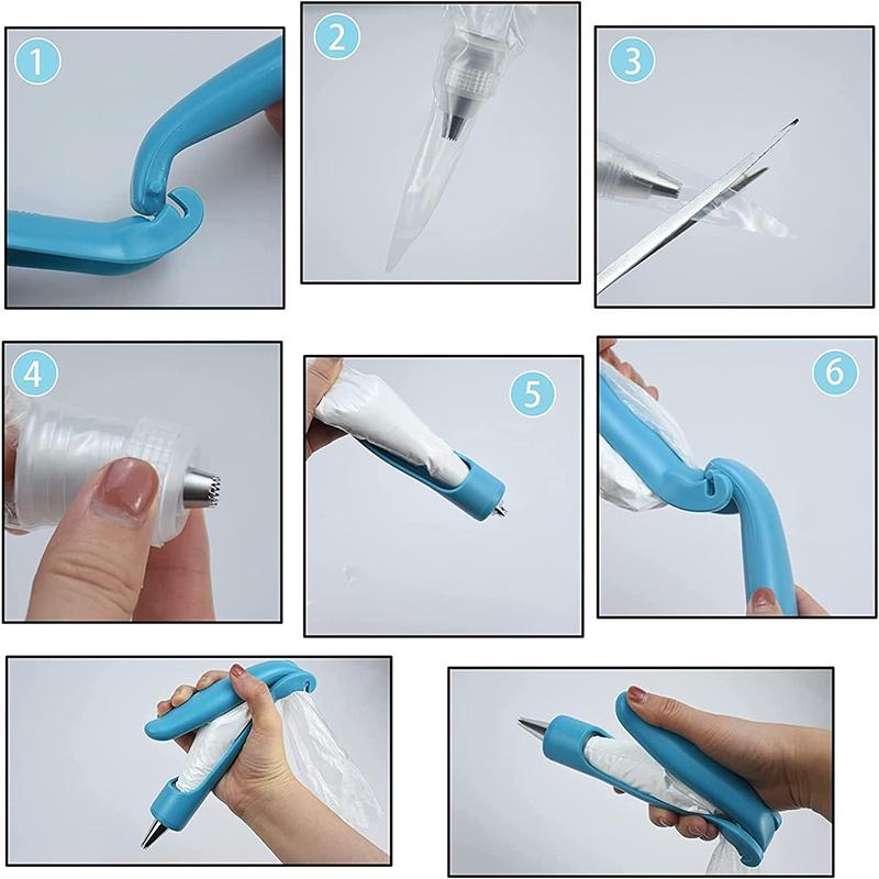 17Pcs/Set Cake Decorating Pen Tool Kit DIY Cake Decorating Pen Pastry Bag Icing Piping Tips Nozzles 2 Coupler Baking Tools Set