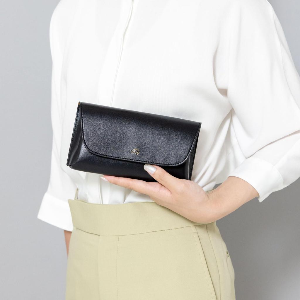 Iroha Publishing SUNNY FLAT PEN POUCH L-LSLP-L-03 Beige, Genuine Leather Pencil Case