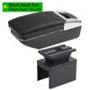 Accoudoir Universel pour Voiture Modèle Universel Boîte d'Accoudoir Rangement Central pour Voiture avec Lumière LED USB Pièces de Remplacement Accessoires de Voiture