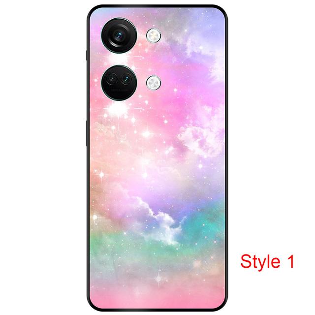 

Чехол для OnePlus Nord 3, черный роскошный мягкий силиконовый бампер из ТПУ, задняя крышка, 6,74 дюйма, ультратонкий, полная защита CPH2491 Nord 3 Style 1