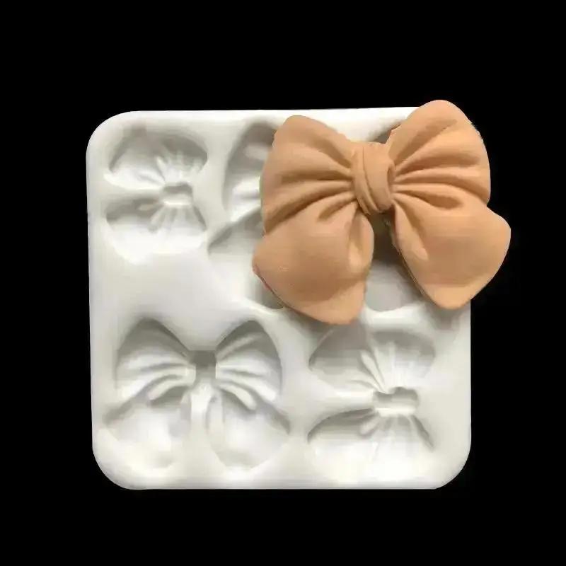 Large And Small Bows Silicone Mold Cake Decoration Bow Shape Mold DIY Chocolate Flipping And Baking Mold Gypsum Ornament Mold