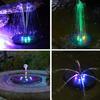 Solar Fountain with LED Lights Birds Bath Garden Pond Pool Decorative Outdoor DIY Potential for Garden