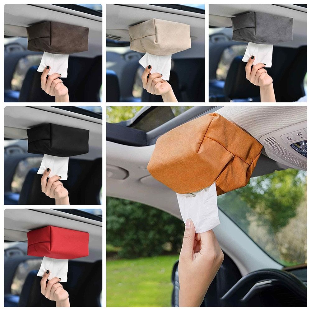 Magnetic Design Sun Visor Storage Luxury Style Auto Ceiling Holder Magnetic Tissue Box Home Use