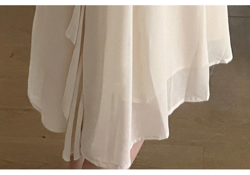 2026 Korean Style Summer Maternity Dress - Sweet, Loose, Patchwork, Fake Two-Piece Design