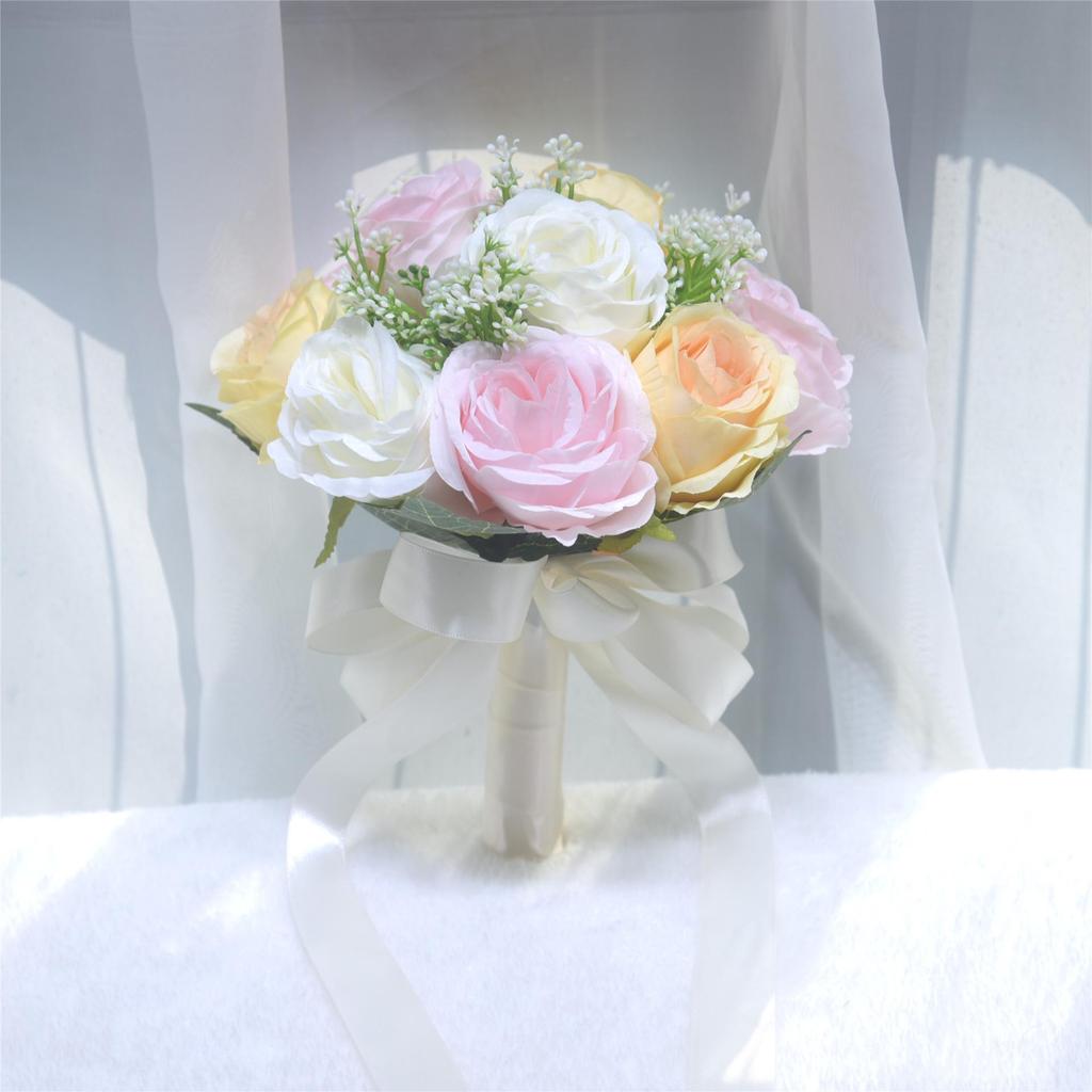 European Style Bridal Bouquet - Artificial Wedding Photography and Home Decoration Flowers