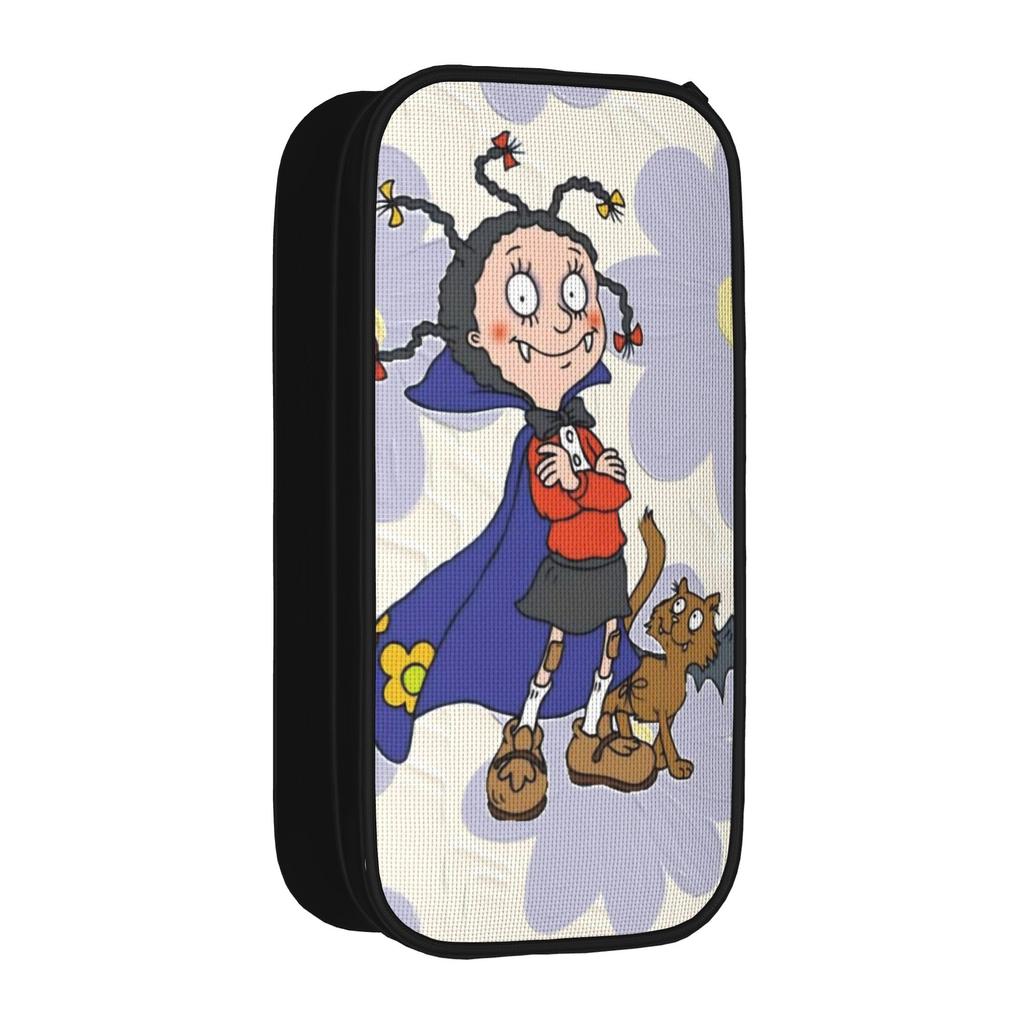 Mona The Vampire Anime Pencil Case New Pen Bag Girls Boys Big Capacity School Supplies Zipper Pencilcases