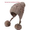 Pompom Pullover Cap Warm Ear Protection Hat New Beanie Hat  Autumn and Winter