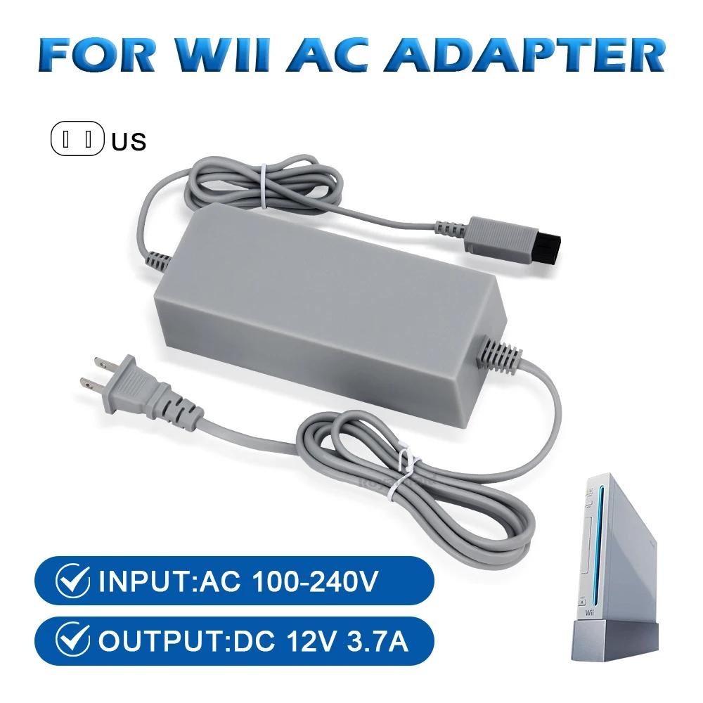 NEW For Nintendo Wii Game Console AC Adapter 100-240V 12V 3.7A Home Wall Power Supply Adapter EU/US Plug AC Charger High Quality