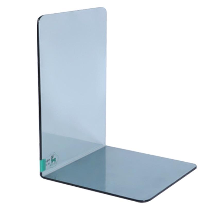 Transparent Acrylic L-Shaped Bookends: Thickened Book Clips for Desktop Bookshelf Storage