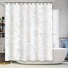 Paisley Patterns Shower Curtain White Floral Bathroom Decor Modern Bathtub Curtain Set For Home
