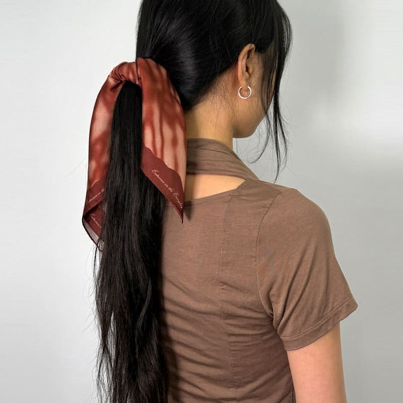 KIMZISU Haze Motif Mini Scarf 45 _ RED