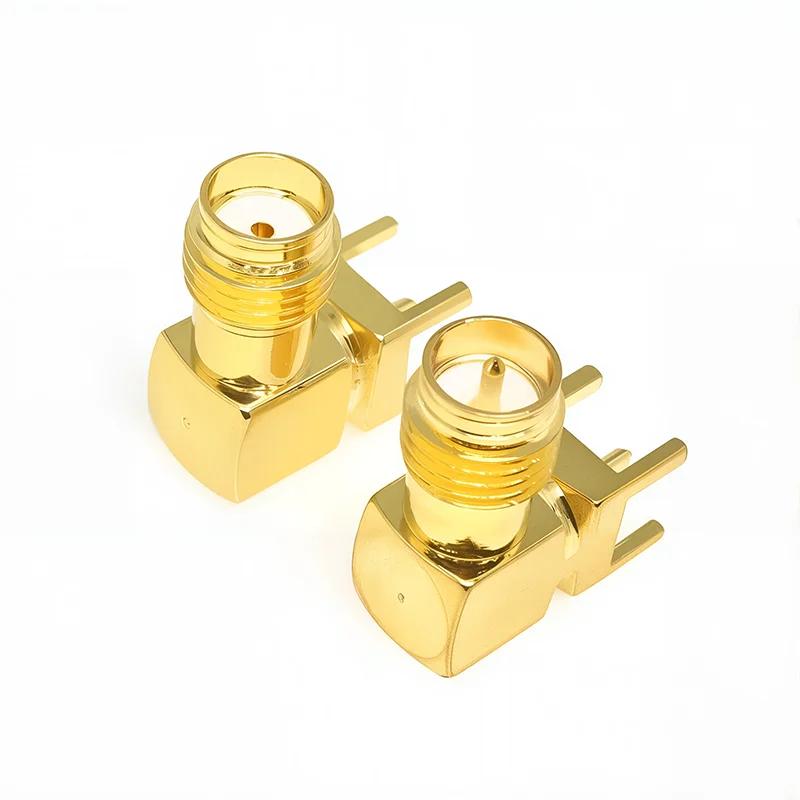 5/20Pcs SMA-KWE Female Male Socket SMA 90 degree Right Angle Thru Hole Plug PCB Mount Connector RF Adapter Connectors