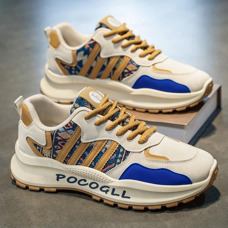 Men's casual single shoes new versatile running casual breathable sports shoes non-slip dad fashion trendy shoes