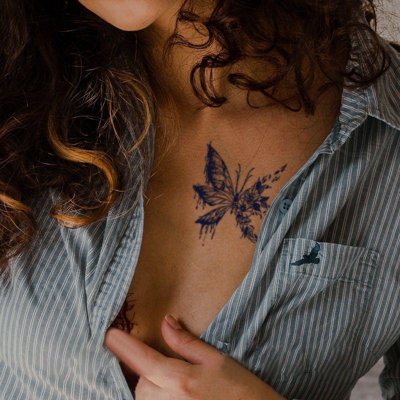 1 Unidad Pegatina de Tatuaje Temporal Impermeable 3D Mariposa Tatuaje Falso Arte para Pierna Brazo Desechable Temporal Pegatina de Tatuaje de Mariposa