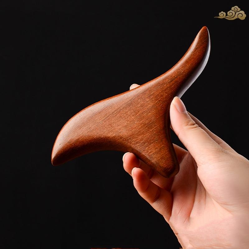 Reflexology Tools Wood Therapy Massage Tools Triangle Gua Sha Board Scraping Board Foot Massage Stick and Wooden Scalp Massage