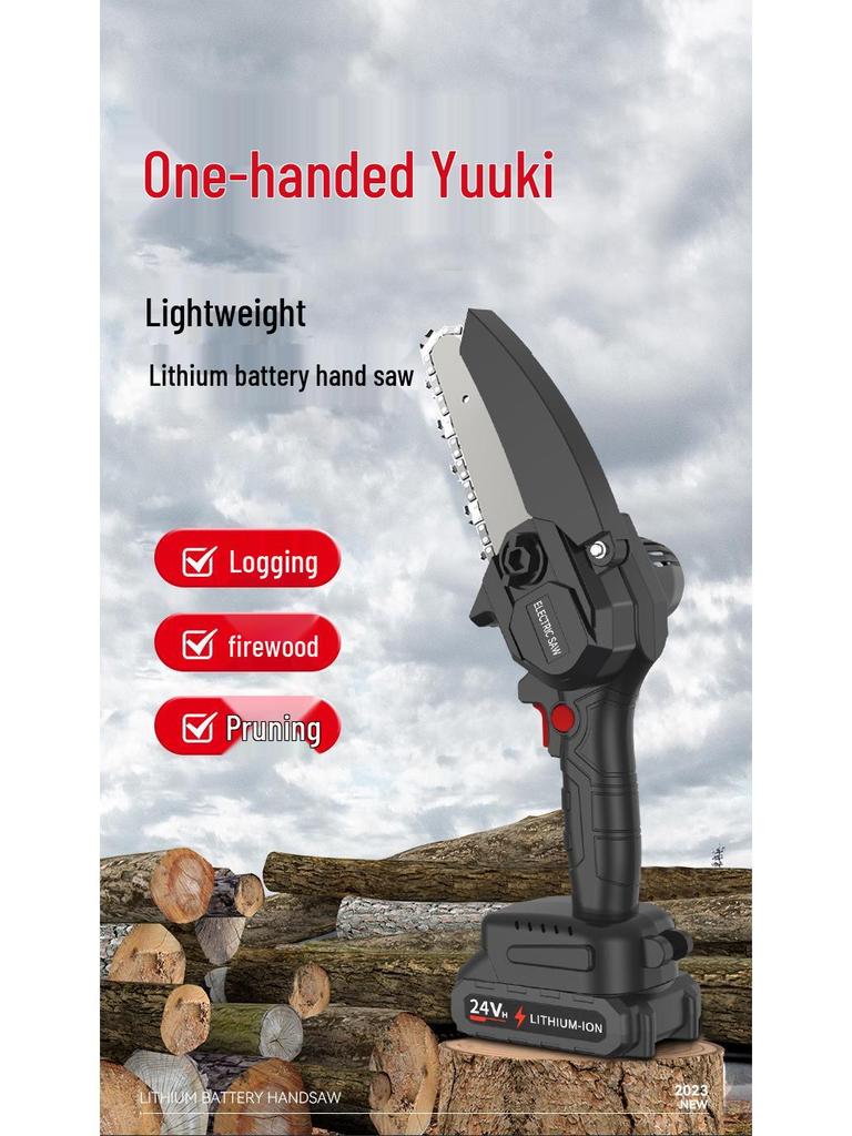 Drujba electrică cu litiu fără fir de mare putere pentru tăierea acasă și în grădină