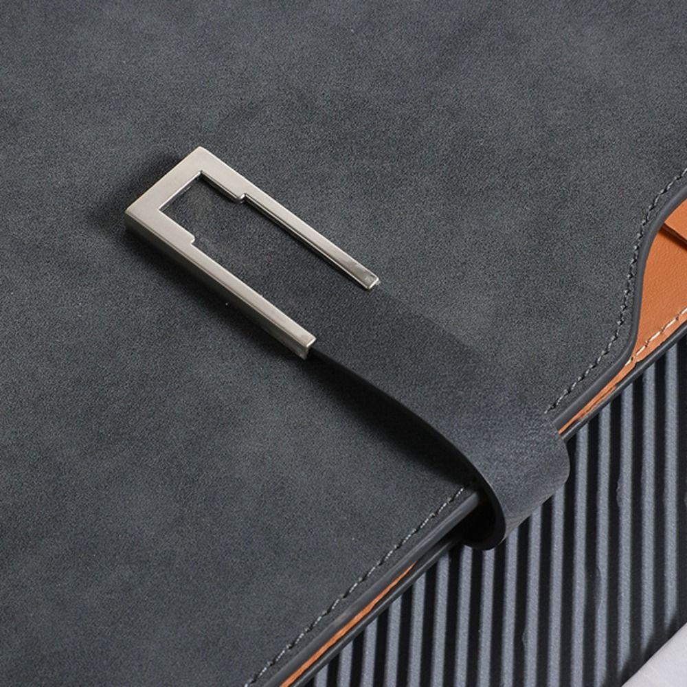 with Card Holder A5 Notebook Retro Meeting Minutes Book Fashion Loose Leaf Notebook  Students