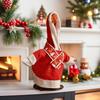 Christmas Goose Outfit Set Santa Dress Clothes with Scarf for 23" High Cement or Plastic Goose Statue Porch Goose Costume for Outdoor Yard Lawn Garden