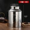 Stainless Steel Large Tea Pot Caddy Packaging Iron Box Household Portable Mini Metal Small Sealed Canister Storage Bottles Jars