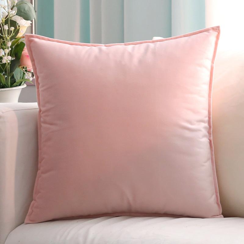 Velvet Cushion Cover Solid Color Square Pillow Covers for Home Living Room Sofa Decorative Headboard Pillowcase 50x50cm/60x60cm