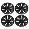 4pcs 19in Wheel Hub Cap Matte Black Sporty Design Replacement for Tesla Model Y 2020?2022