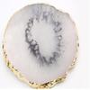 1Pc  Exclusive Nail Resin Palette Gold Edge Agate Flakes Nail Painting Color Palette Nail Display Board Tools