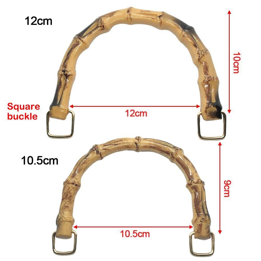 New Detachable Bamboo Purse Handles With Buckle 15.5CM Bamboo Bag Handles Bag Accessories Handbags