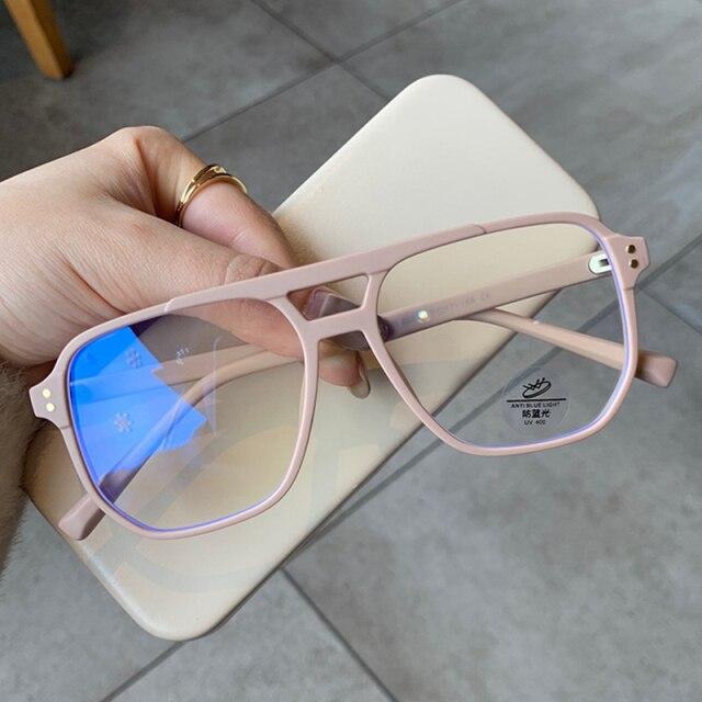 

Оправа для комп’ютерних окулярів Xojox для жінок, чоловіків, старовинні квадратні окуляри, розкішні окуляри, оптичні окуляри проти синього світла рожевий