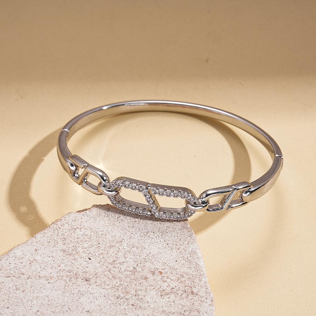 18K real gold electroplated zircon hammer snake bone chain bracelet personalized bracelet