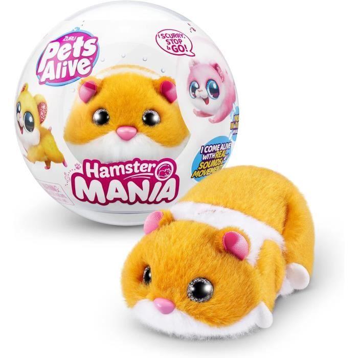 Animal électronique - Pets Alive - Hamster Mania - Orange - 20+ Sons interactifs - Petit