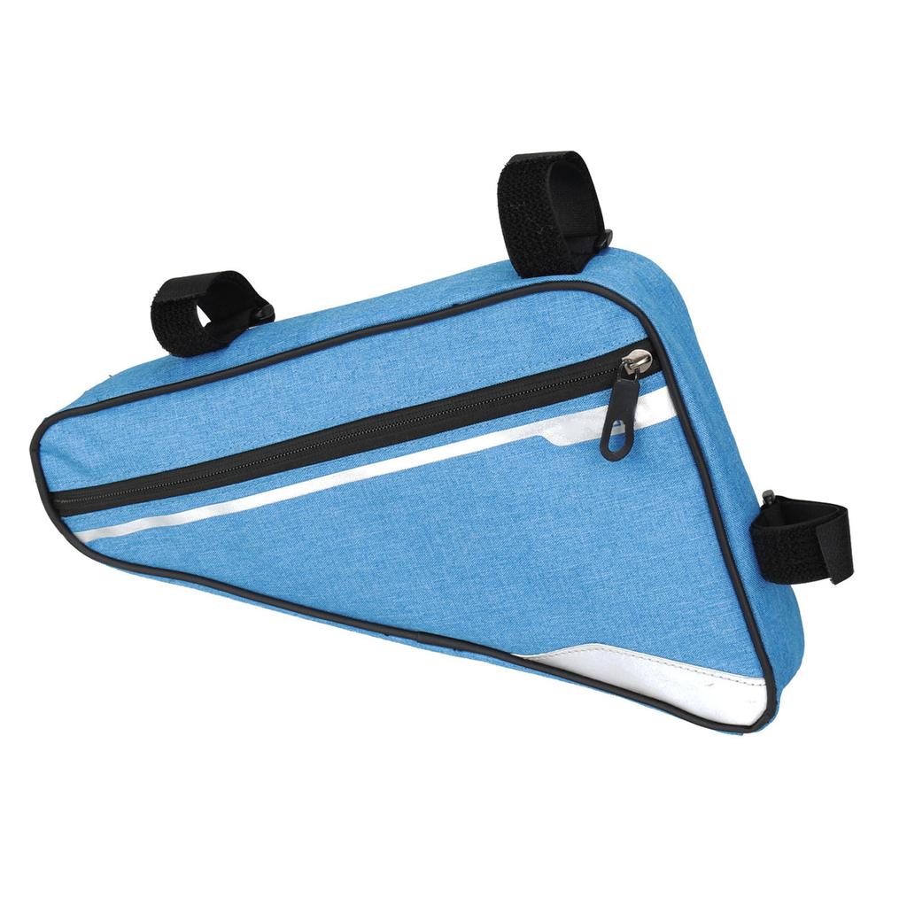 Sac de cadre de vélo triangle grande capacité imperméable pour vélo de montagne et de route Bleu