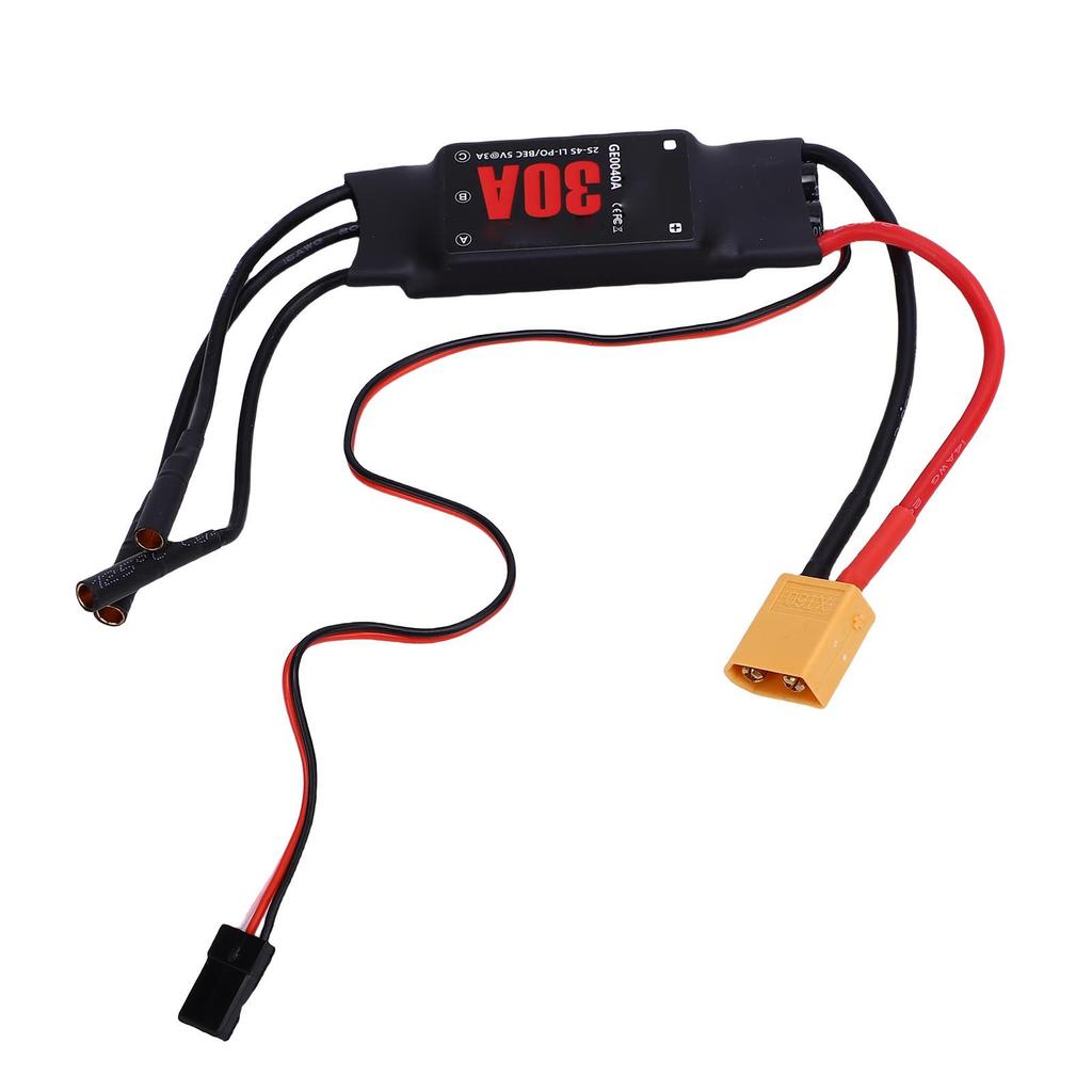 30A Brushless ESC with 3A BEC 2 3S Electronic Speed Controller for RC Fixed Wing Plane Multirotor Unmanned Helicopter