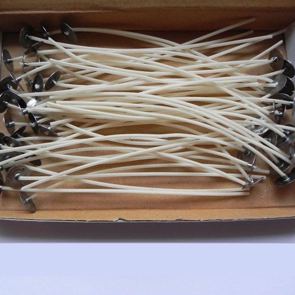 

100x Candle Wicks Cotton Core Pre Waxed With Sustainers Candle Making