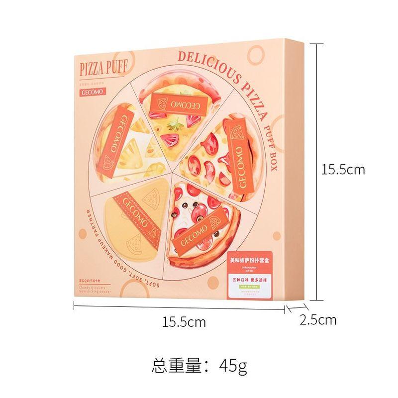 Jesireca - Set of 5: Pizza Triangle Powder Puff (Various Designs)
