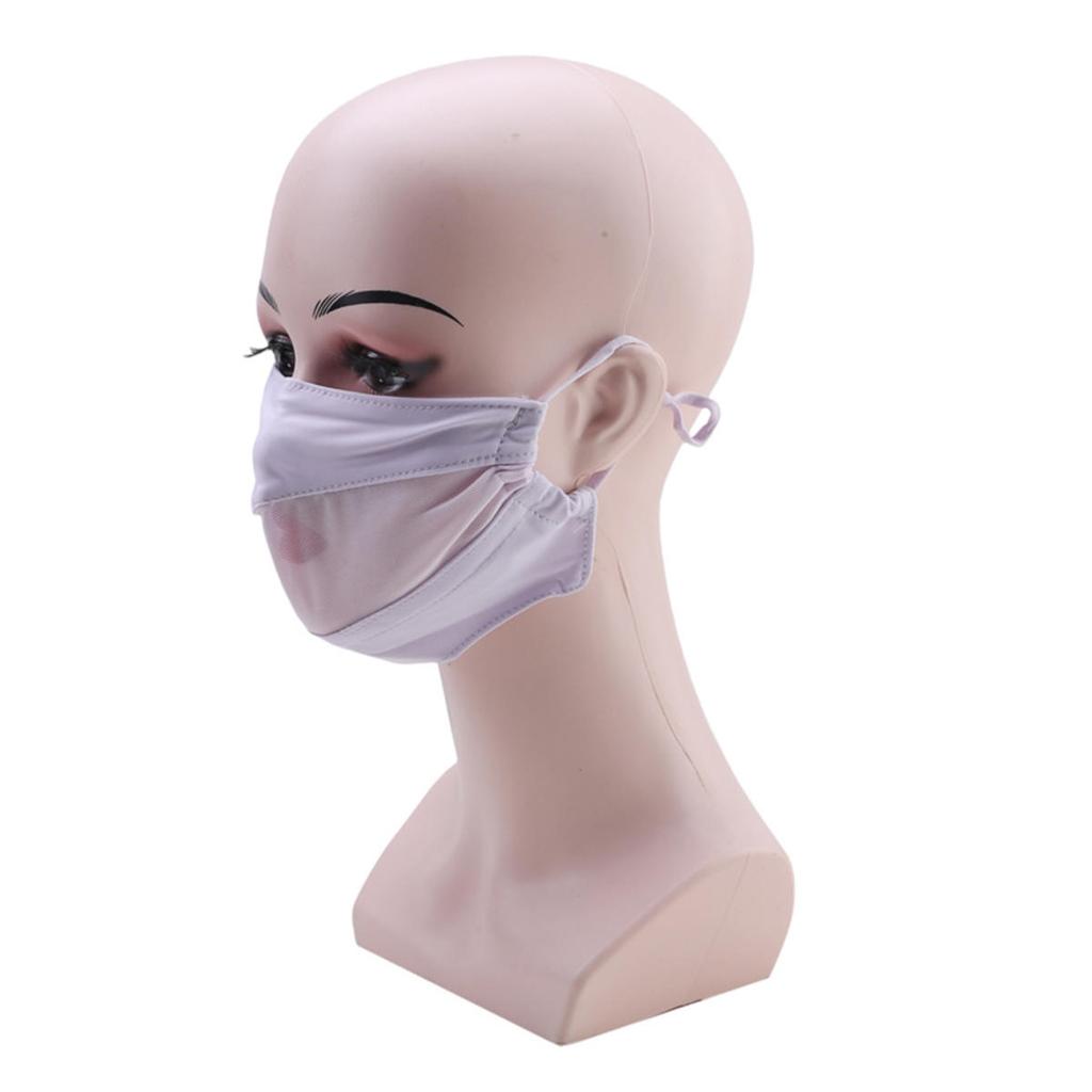 Mesh Ice Silk Face Scarf Elastic Solid Color UV Protection Anti-uv Face Cover Face Mask  Scarves Sunscreen Veil Fishing