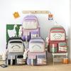 Urban Minimalist Style Breathable Nylon Student Backpack With Cute Cartoon Design