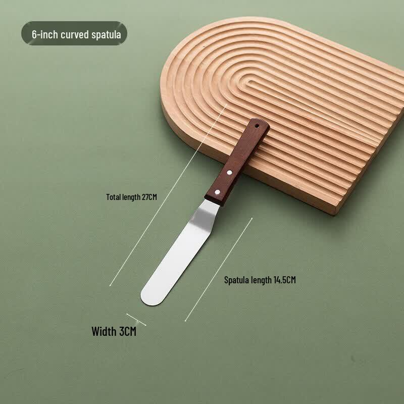 Qiwei Stainless Steel Offset Cake Spatula